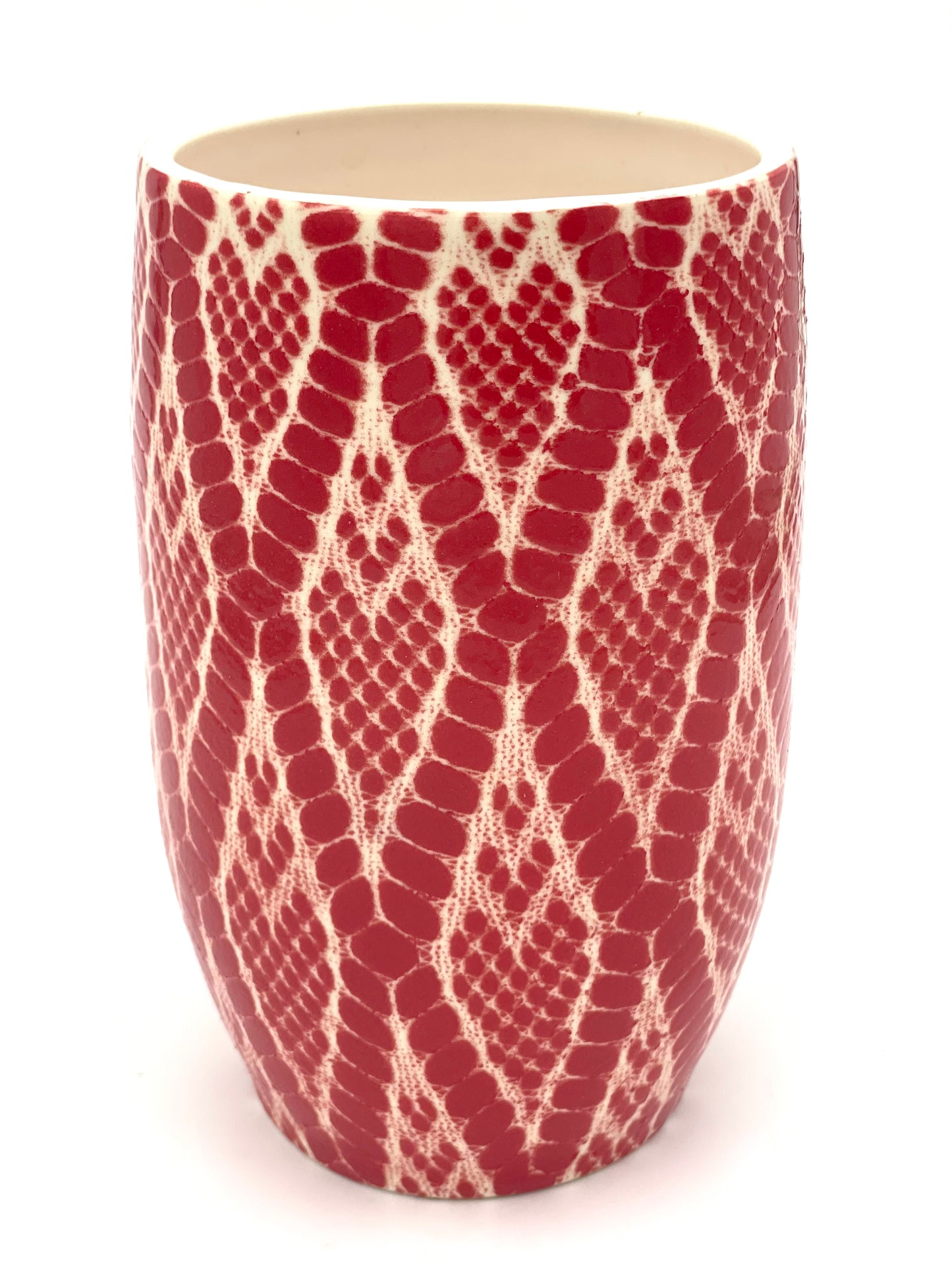 Red and White Vase