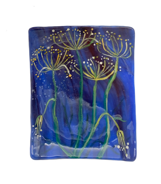 Blue and White Flower Trinket Dish