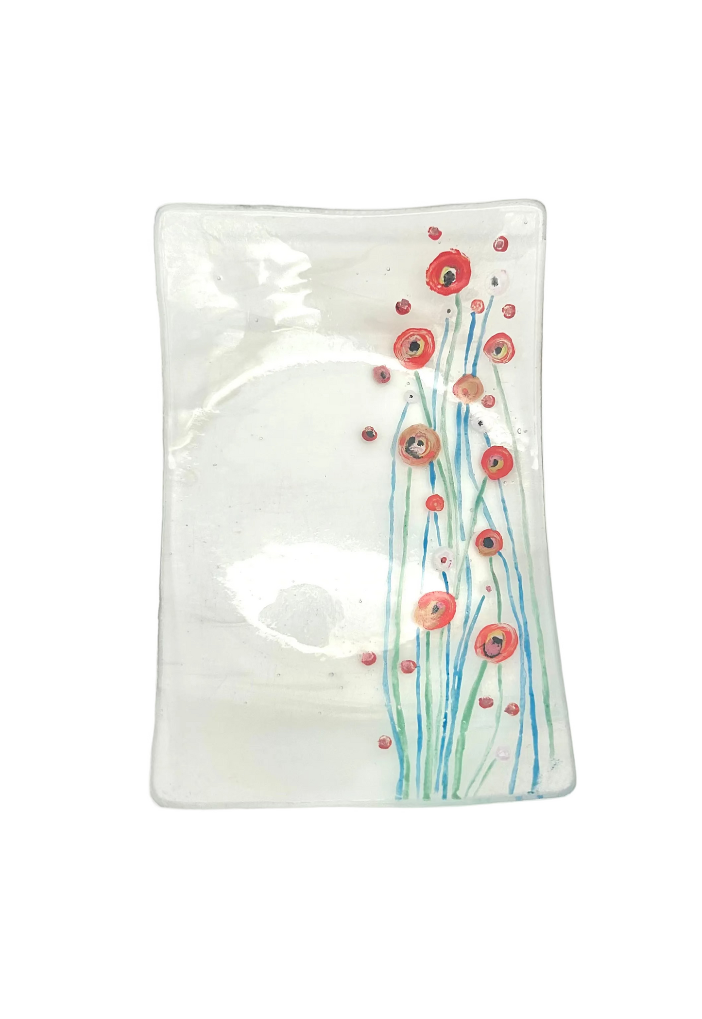 Clear Floral Dish