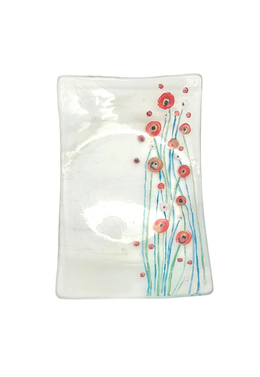 Clear Floral Dish