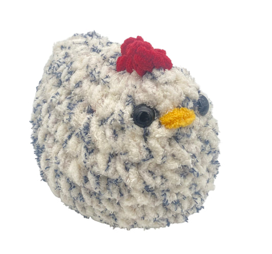 Blue & White Chicken Plush