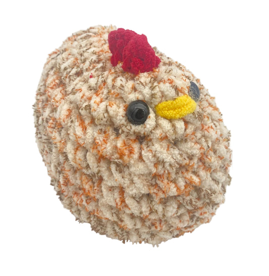 Orange & White Chicken Plush