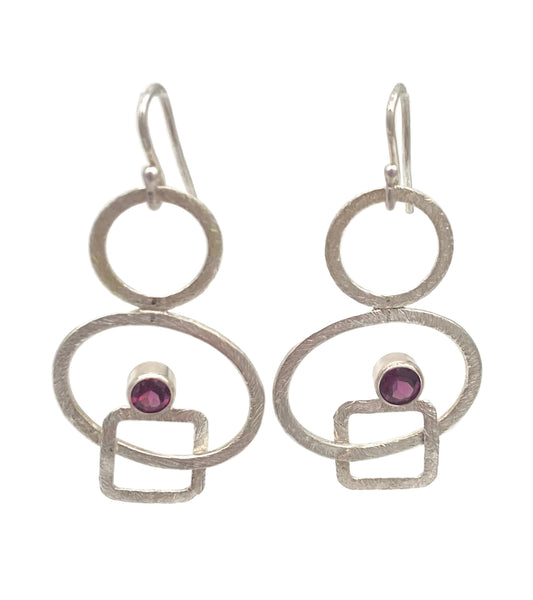 Sterling and Amethyst Earrings