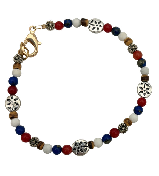 Flower Seed Beaded Bracelet