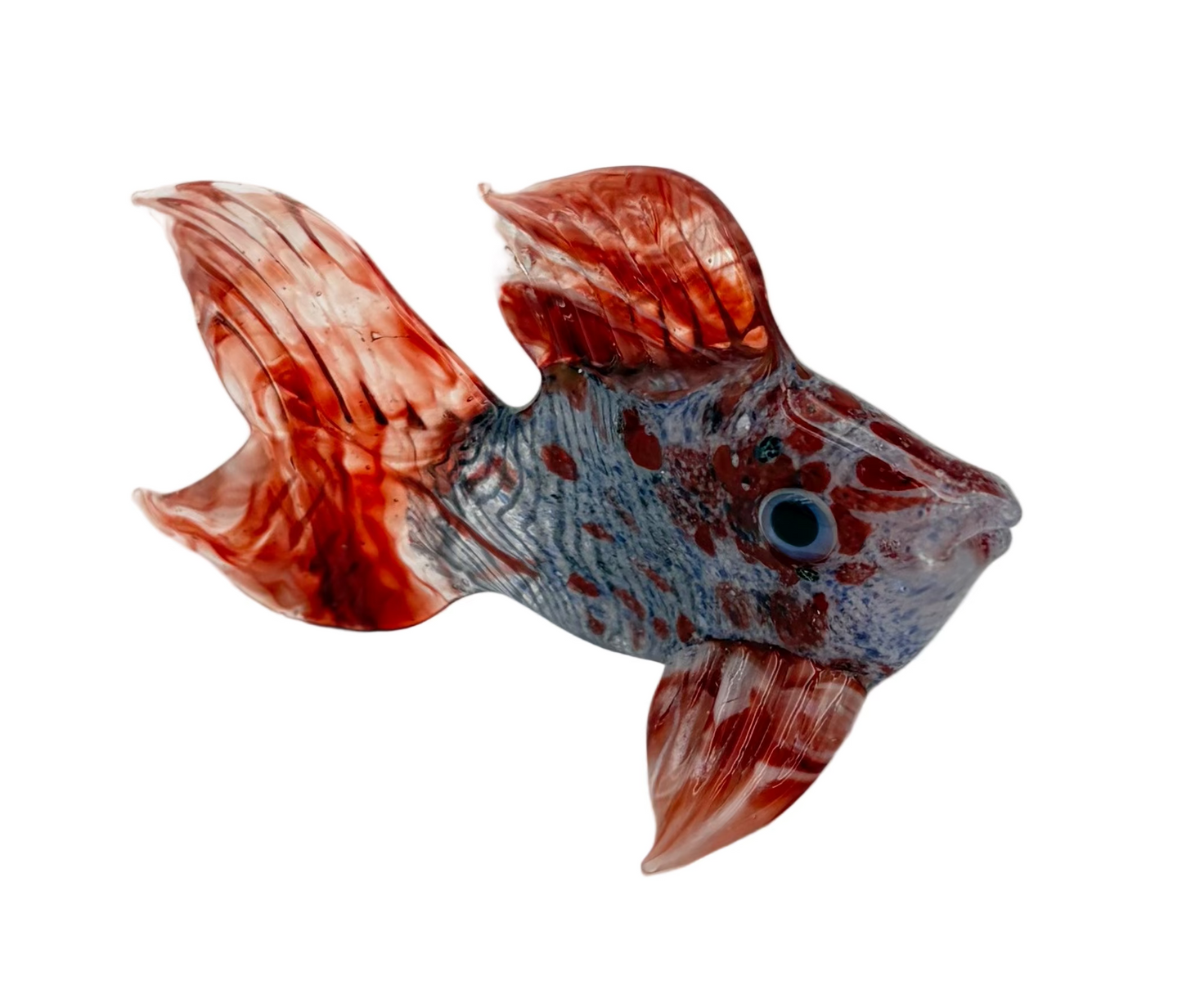 Red Fin Free Standing Fish