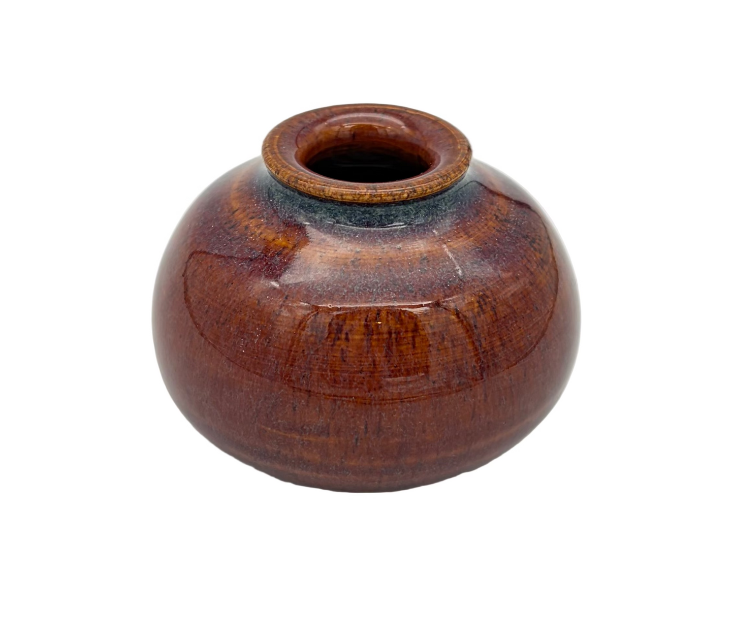 Round Purple Opal Glaze Mini Vase