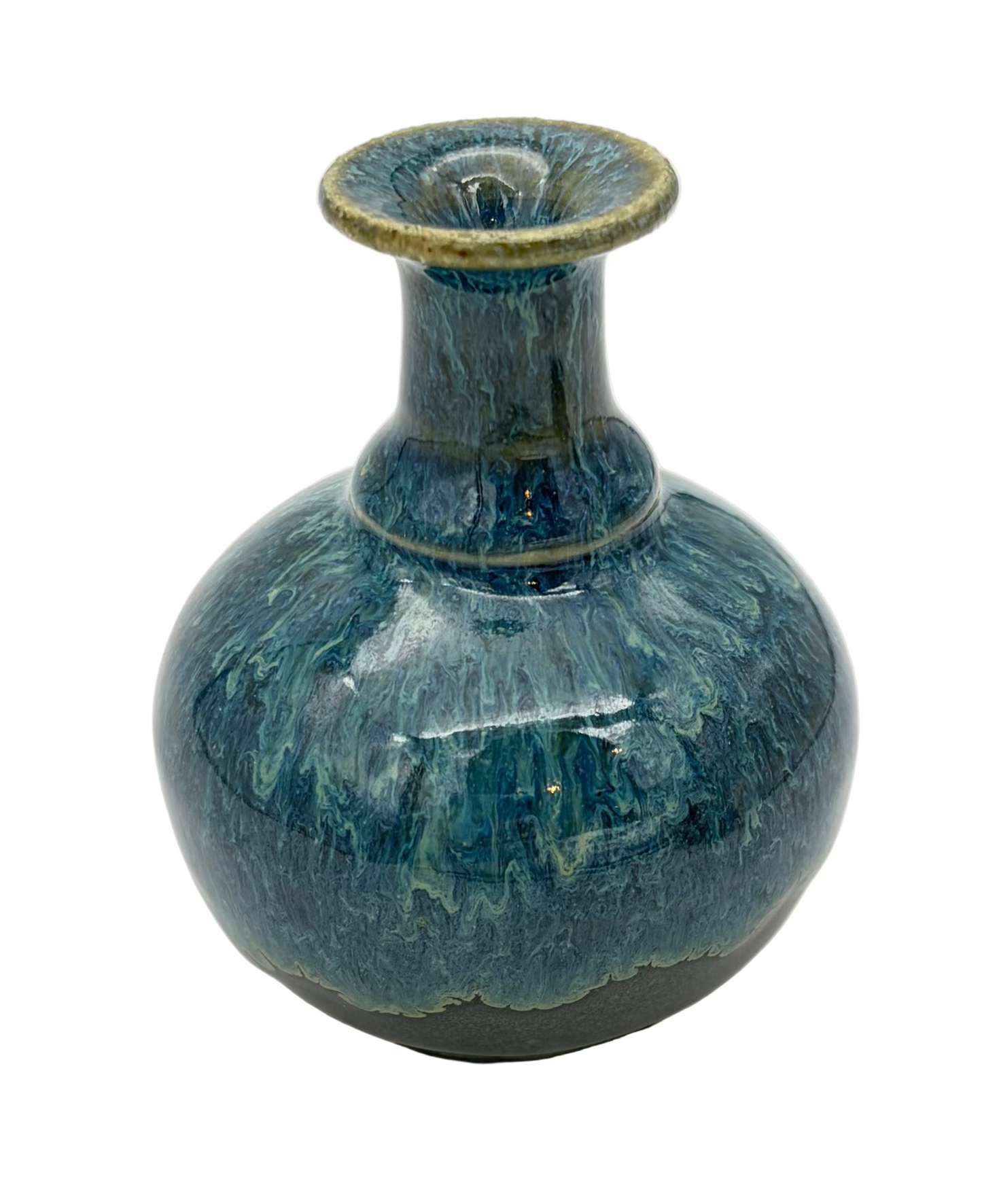 Tall Blue Tone Mini Vase