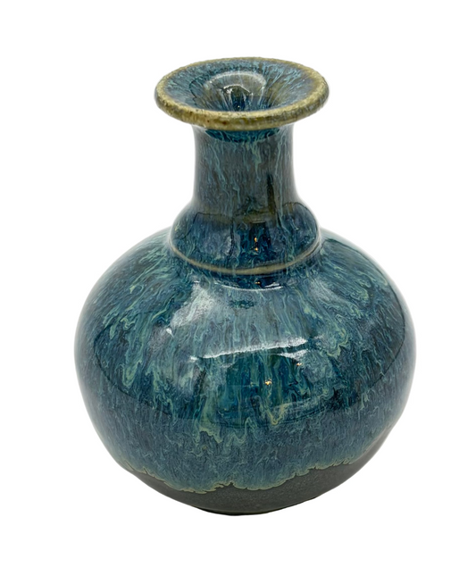Tall Blue Tone Mini Vase