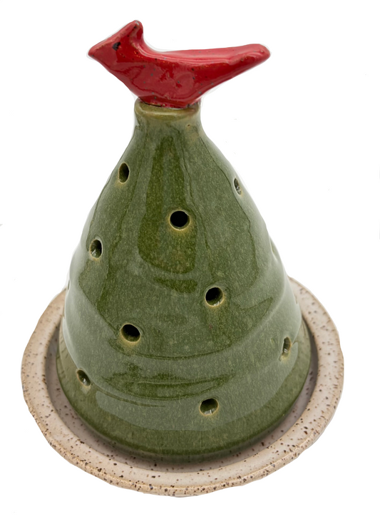 Tea Light Garlic Holder - White