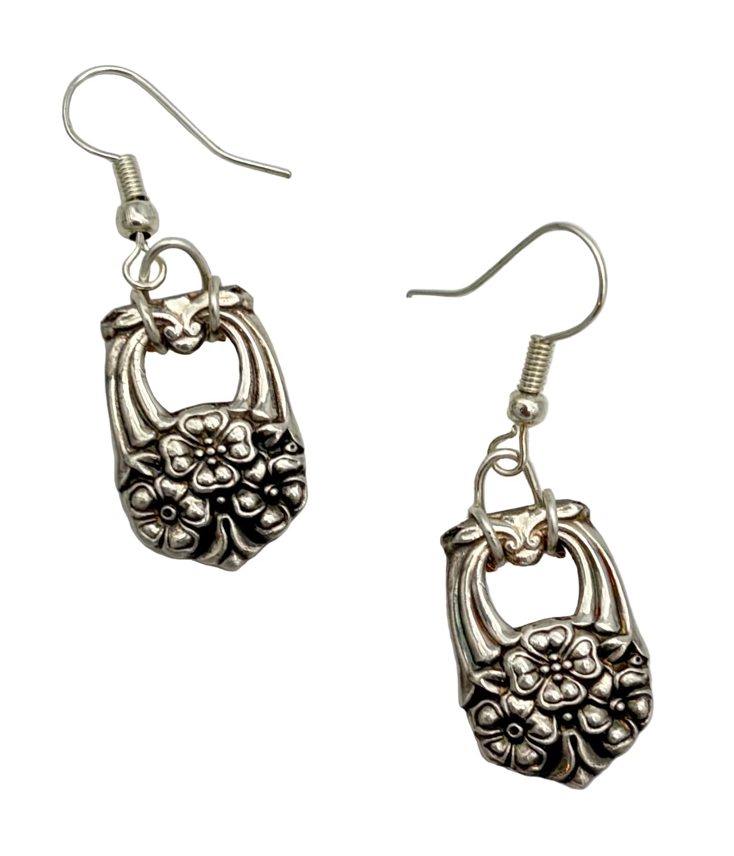 Small Silver Flower Earrings