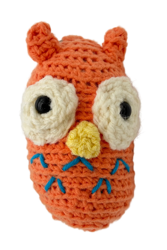 Peach & Blue Owl - Travel Buddy