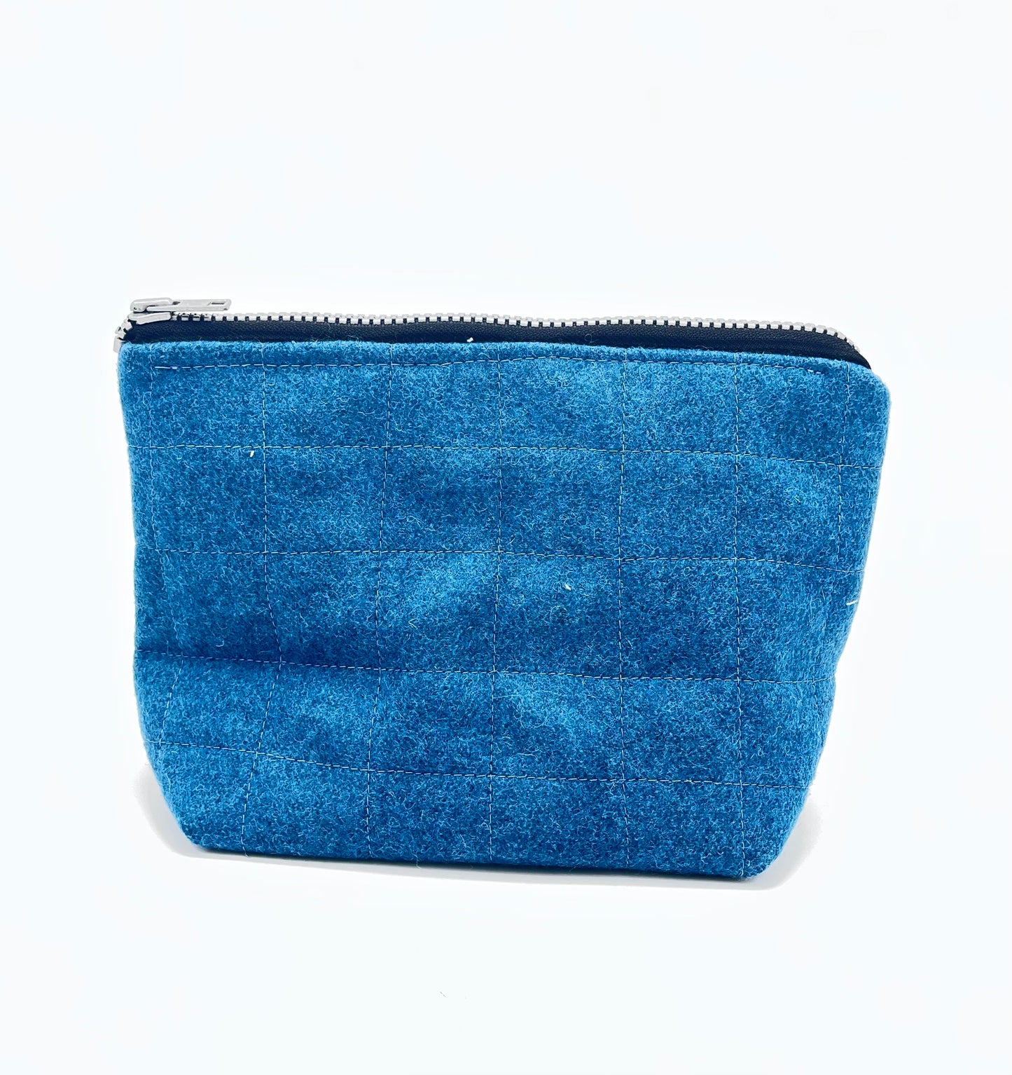 Large Blue Felt Pouch