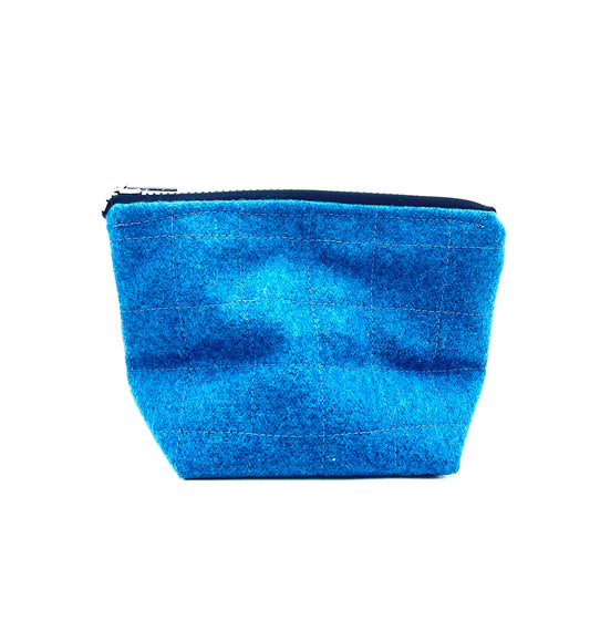 Small Blue Felt Pouch