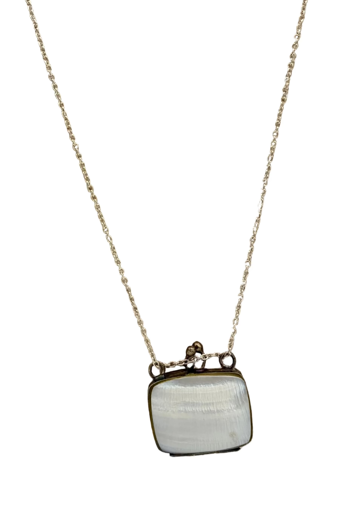 White Purse Necklace