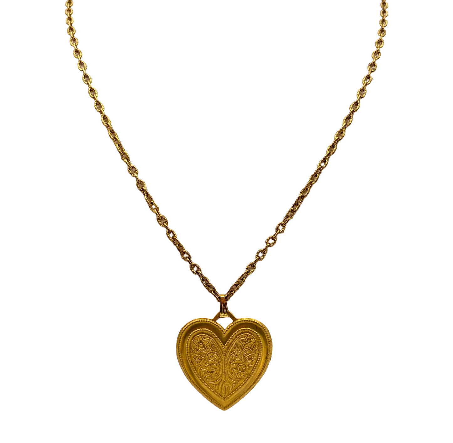 Big Brass Heart Necklace