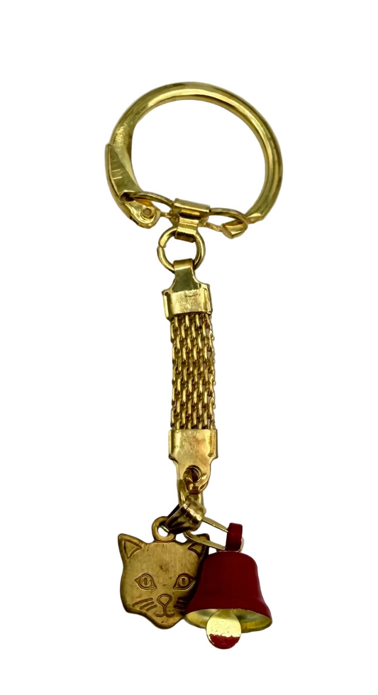 Bell and Cat Keychain