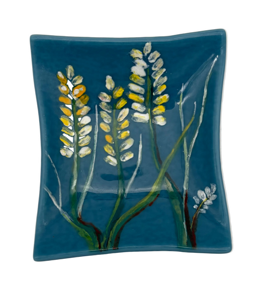 Small Blue White Florals Tray