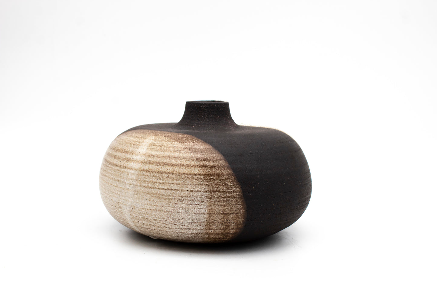 Signature Black Stoneware Vase Sphere (Small)