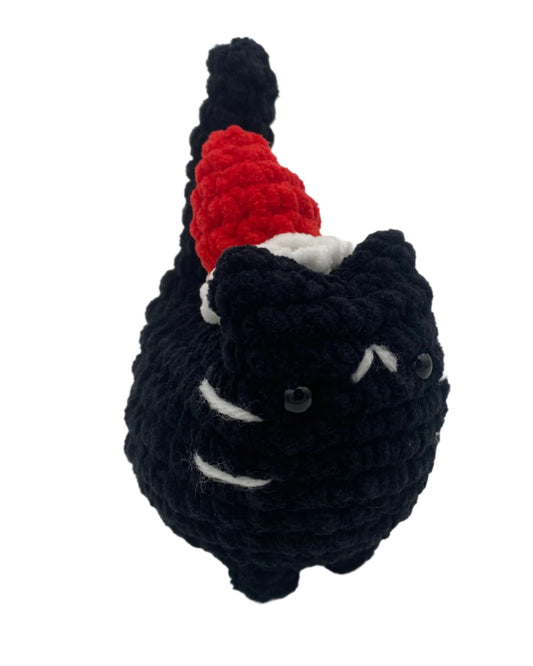 Holiday Black Cat Yarn Plush