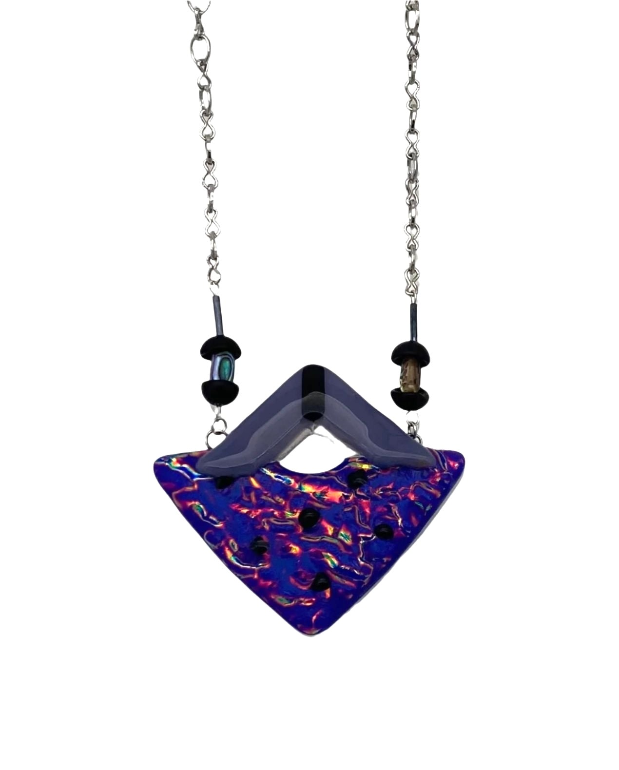 Dichro Triangle Long Necklace