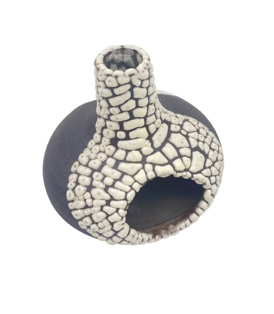 Incense Chimney Black Stoneware