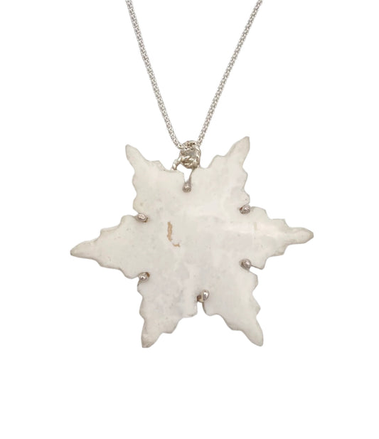 Agate Snowflake Necklace