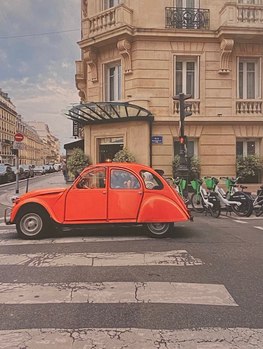 Orange Vintage Car