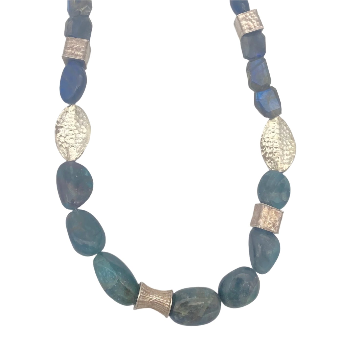 Labradorite & Granodiorite Sterling Silver Necklace