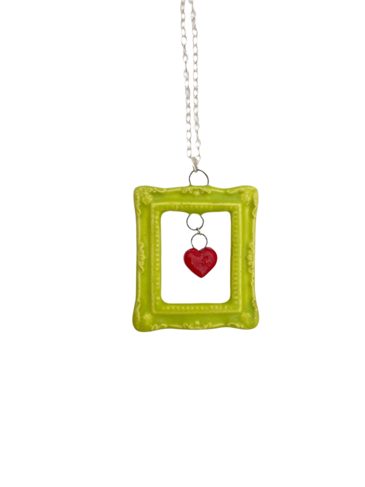 Frame and Heart Necklace