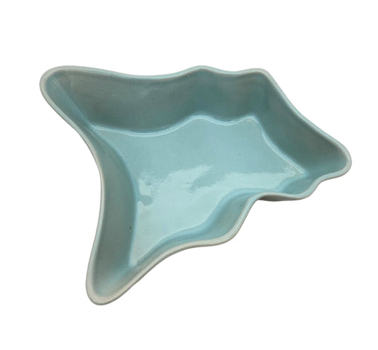 Light Blue Ripple Bowl