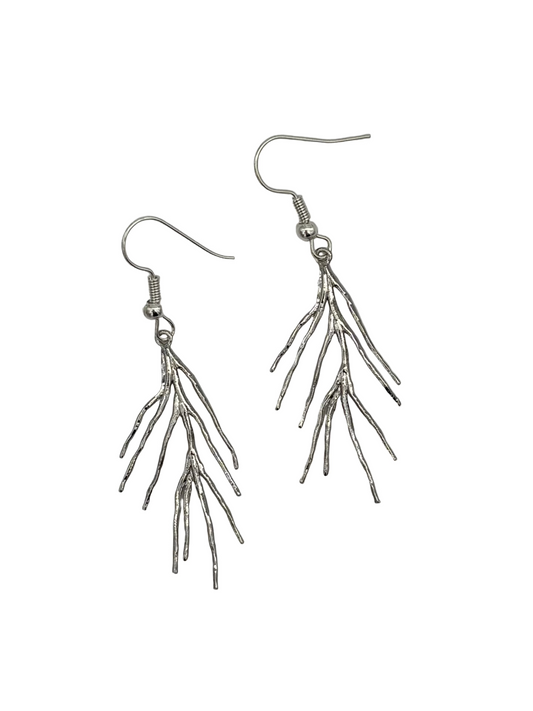Silver Pine Needle Earrings