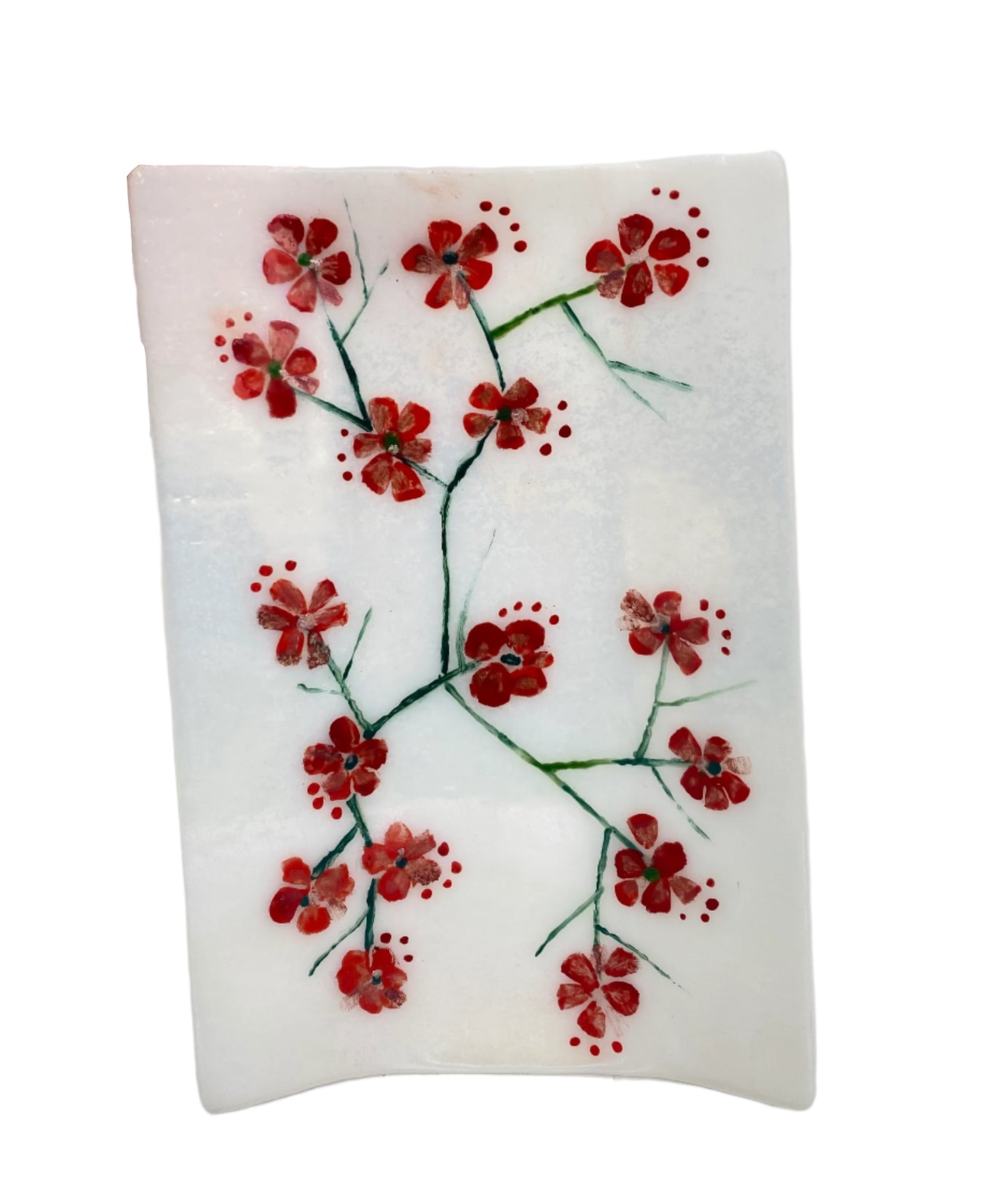 Red Flower Vine Print