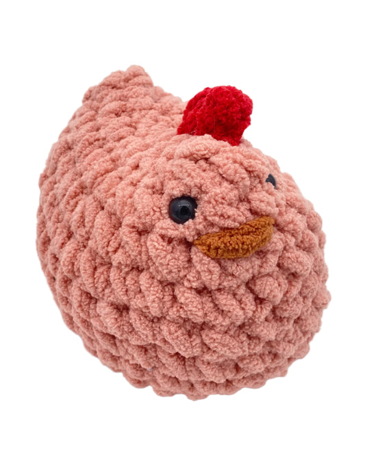 Pink Chicken Yarn Plush