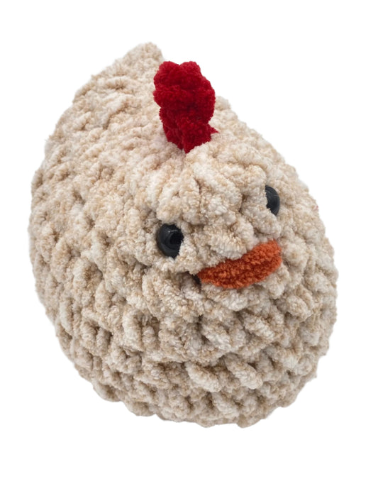 Cream Chicken Yarn Plush