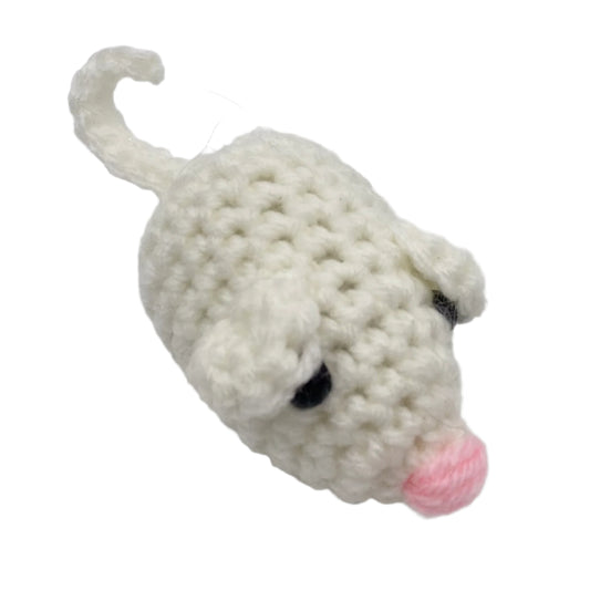 White Mouse Yarn Plush