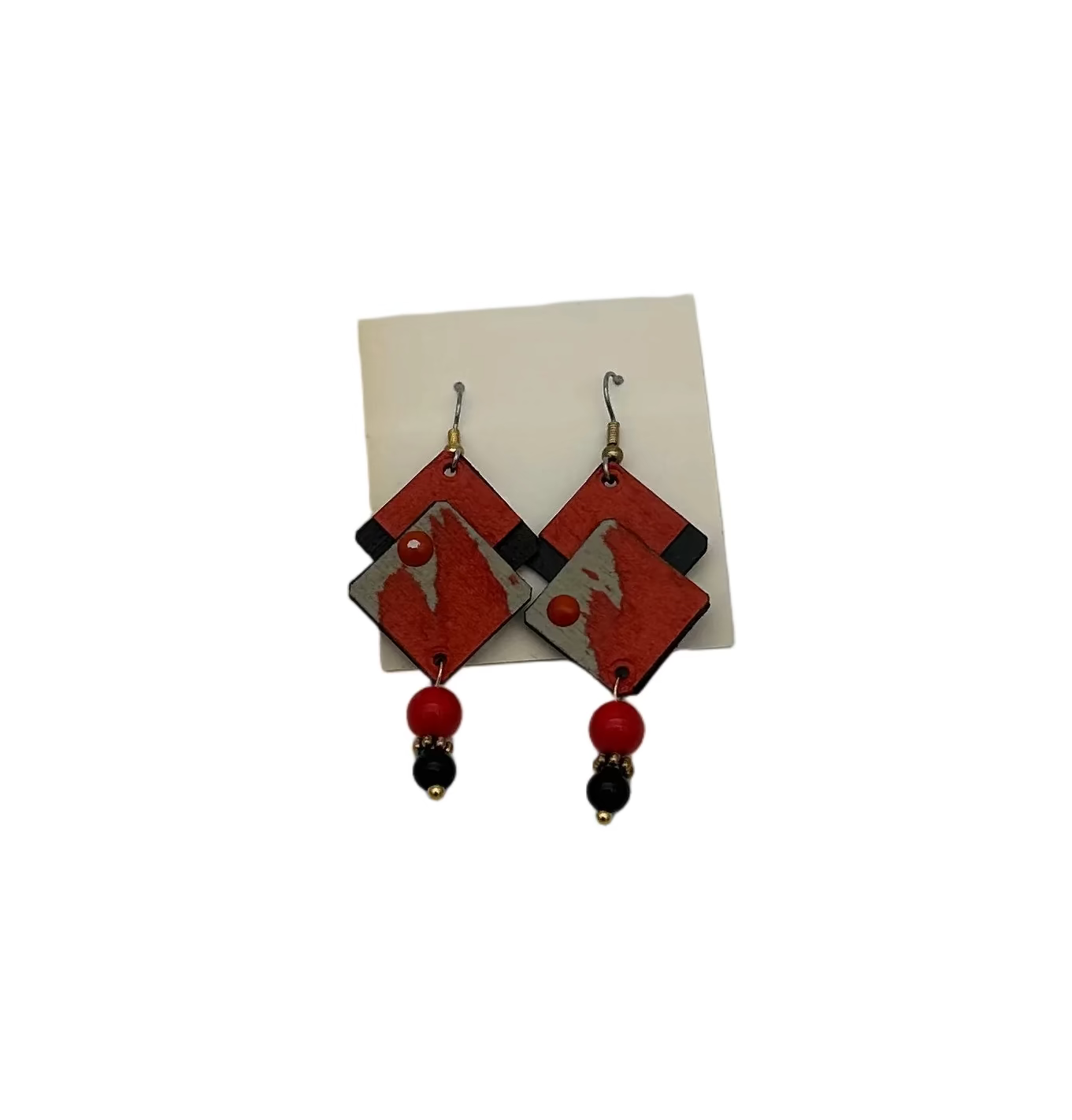 Red and Black Earrings