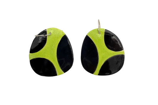 Black & Lime Earrings