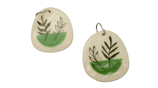 Plant Painting Earrings