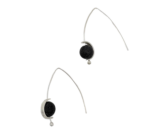 Lava Stone Orbit Earrings