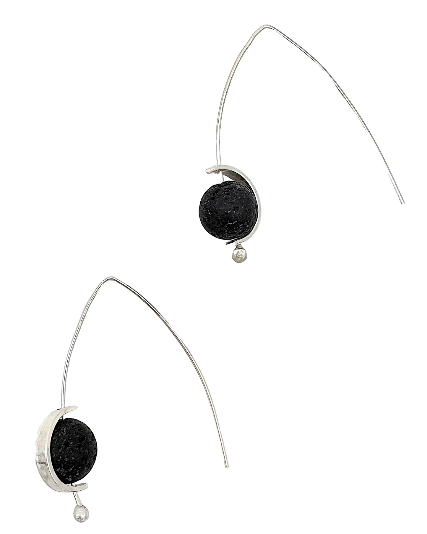 Lava Stone Orbit Earrings