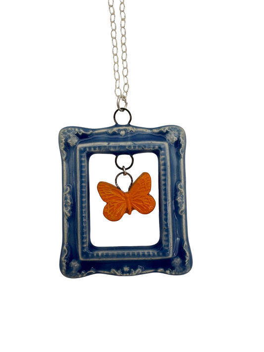 Frame and Butterfly Necklace