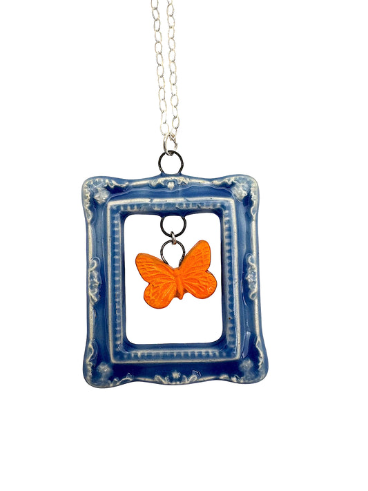 Frame and Butterfly Necklace