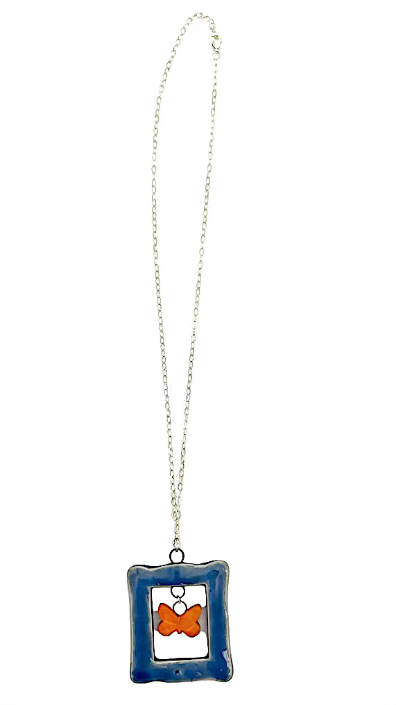 Frame and Butterfly Necklace