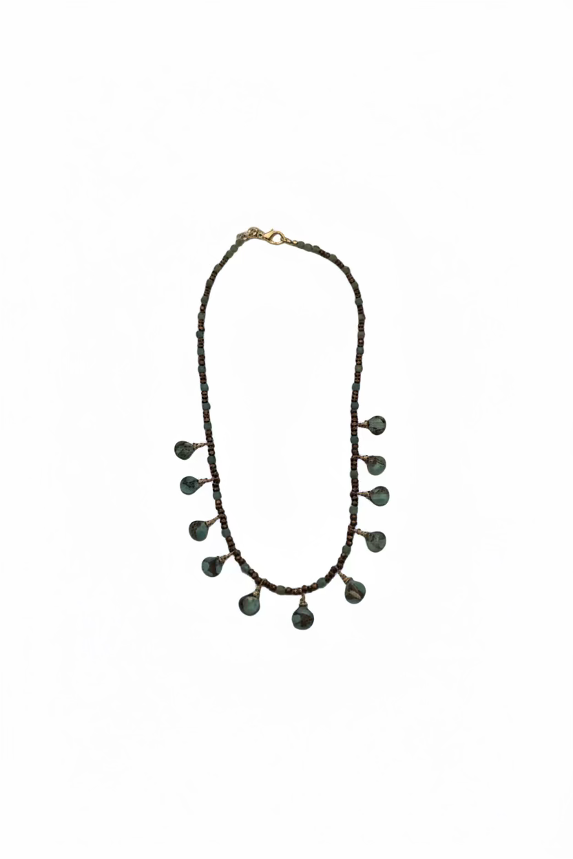 Hematite, Bornite Gold-filled Necklace
