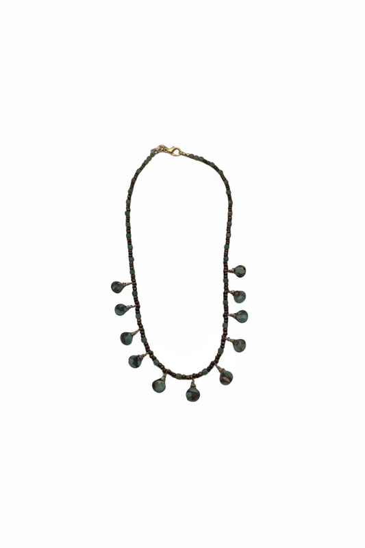 Hematite, Bornite Gold-filled Necklace