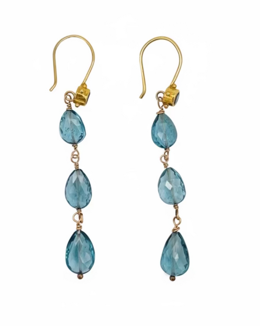 London Blue Topaz Drop Earrings
