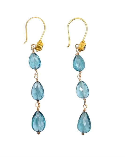 London Blue Topaz Drop Earrings