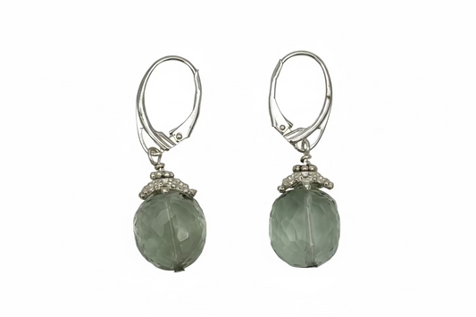Green Aquamarine Drop Earrings
