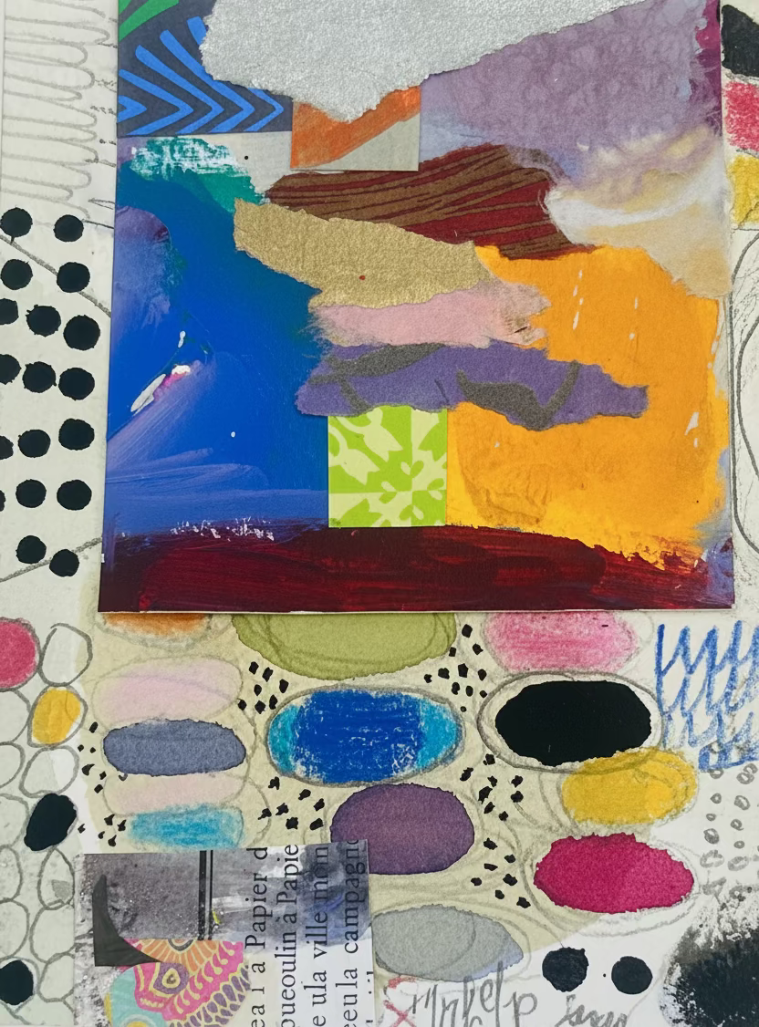 abstract w/orange element