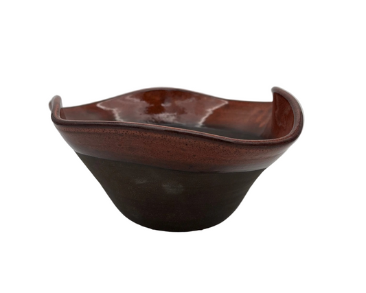 Brown Bowl on Dark Clay